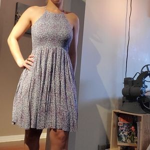 Patterned open back dress